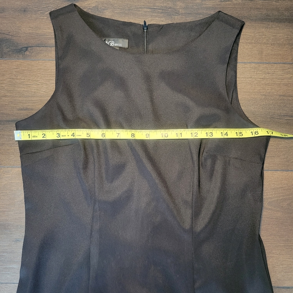 ABG Black Sleeveless Sheath Dress Womens Size 8 Fully Lined - Picture 8 of 10